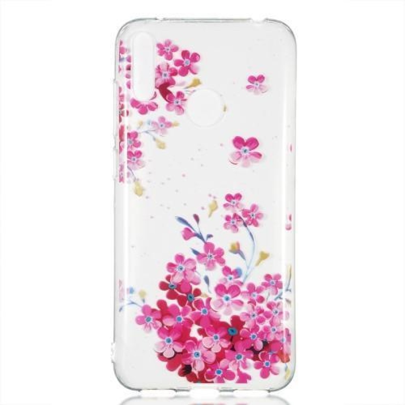 Pattern gelový obal na mobil Huawei Y7 (2019) - růžový květ