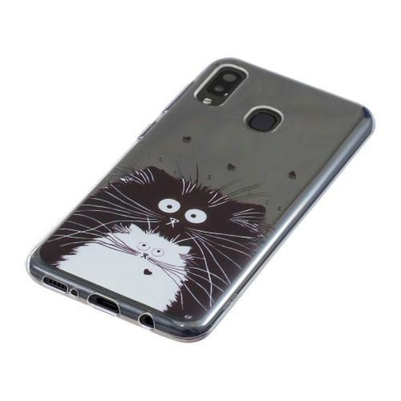 Pattern gelový obal na mobil Samsung Galaxy A20 / A30 - kočka