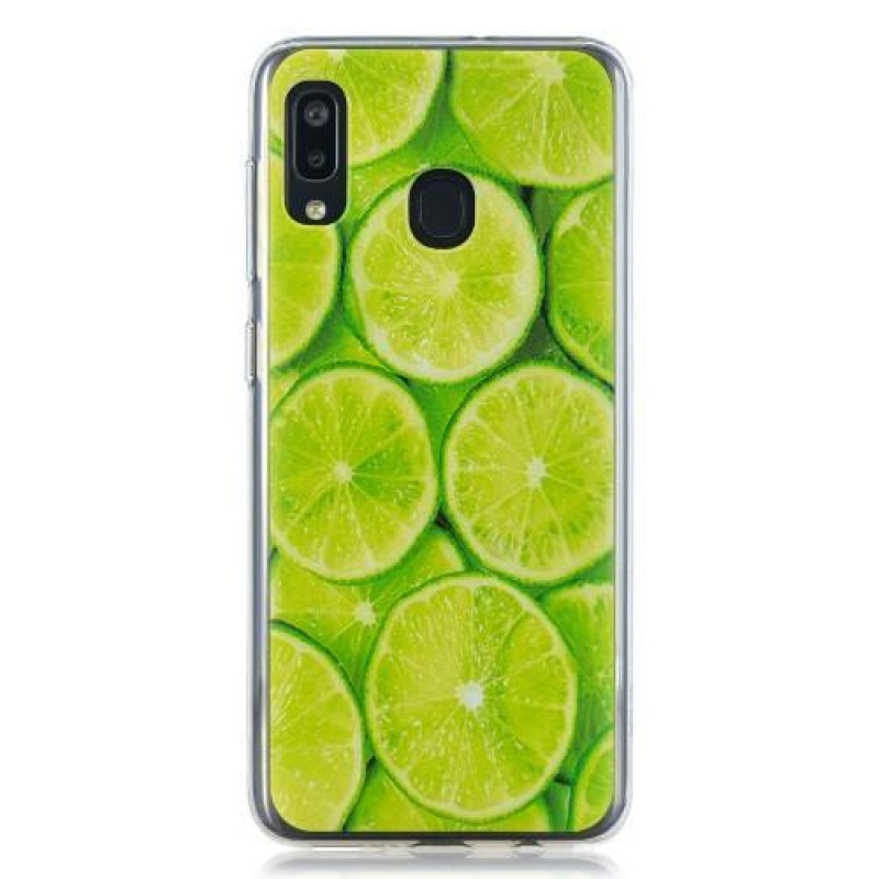 Pattern gelový obal na mobil Samsung Galaxy A20 / A30 - zelený citrón