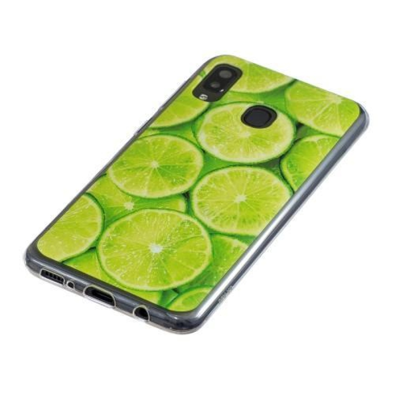 Pattern gelový obal na mobil Samsung Galaxy A20 / A30 - zelený citrón