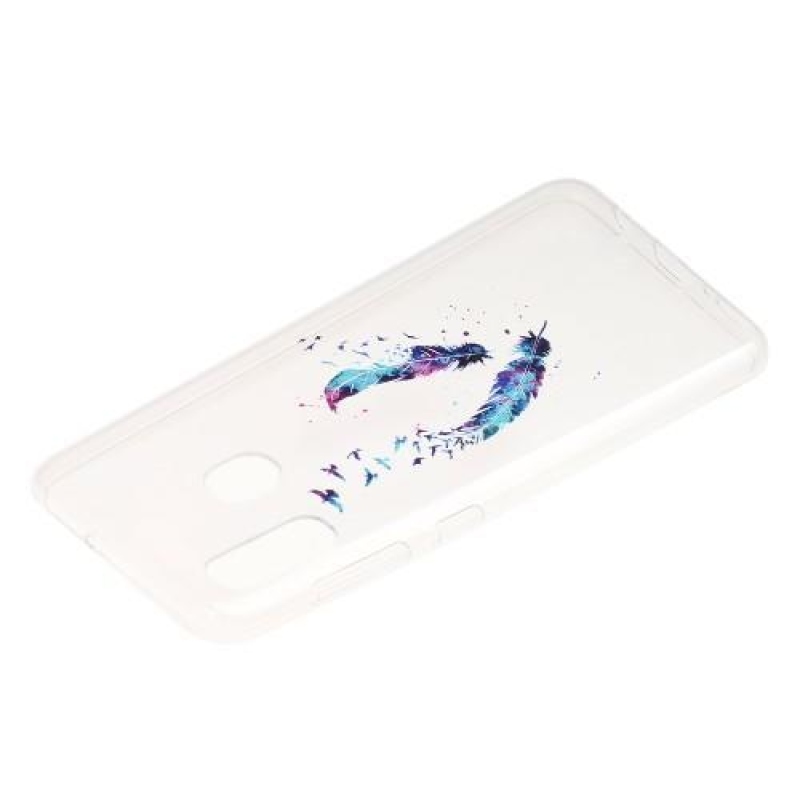 Pattern gelový obal na mobil Samsung Galaxy A30 - barevné pírko