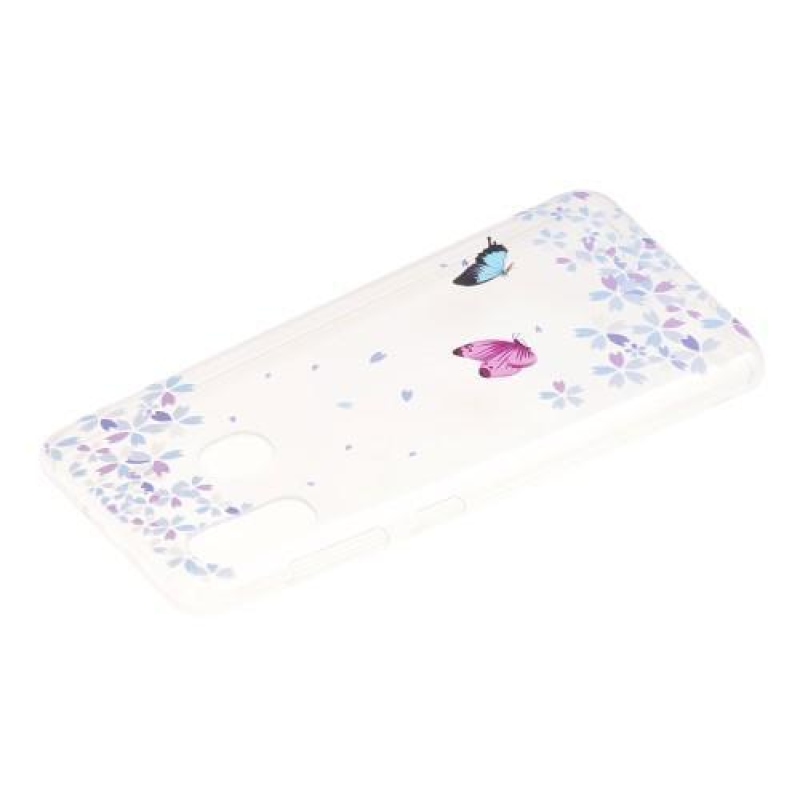 Pattern gelový obal na mobil Samsung Galaxy A30 - motýli a květy