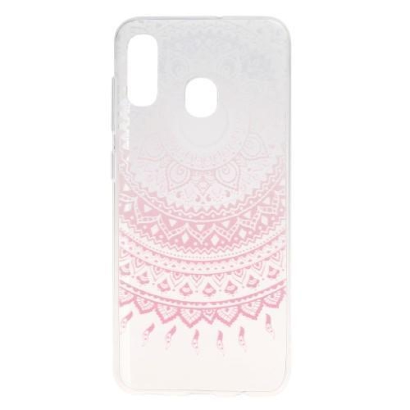 Pattern gelový obal na mobil Samsung Galaxy A30 - růžový květ
