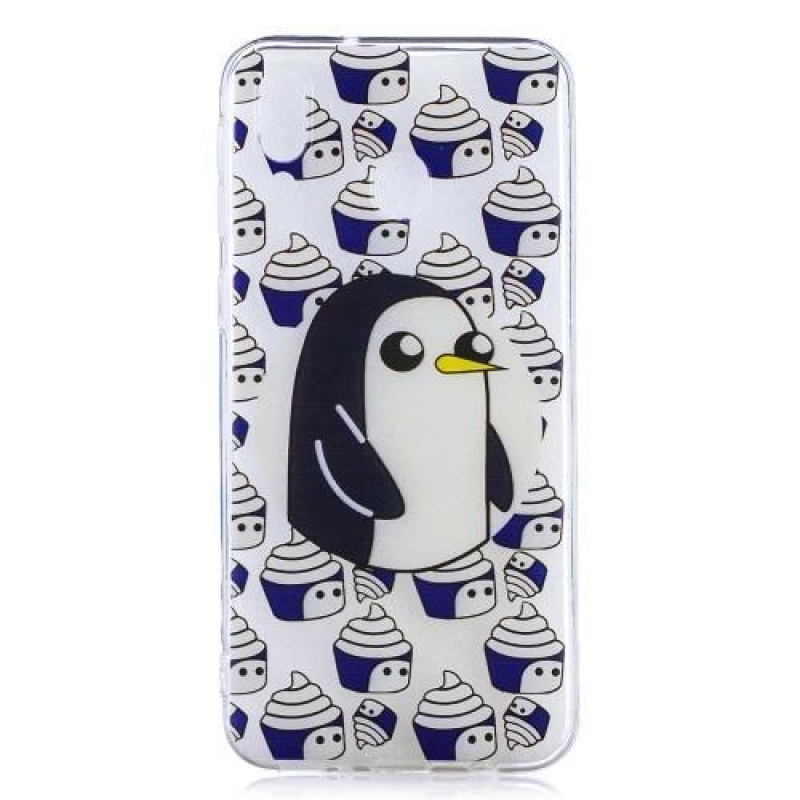 Pattern gelový obal na mobil Samsung Galaxy M20 - tučňák a košíčky