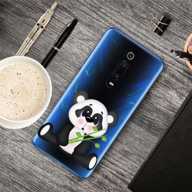 Pattern gelový obal na mobil Xiaomi Mi 9T / Mi 9T Pro - panda a bambus