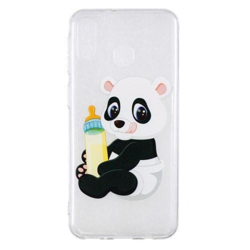 Pattern gelový obal na Samsung Galaxy M20 - panda a flaška