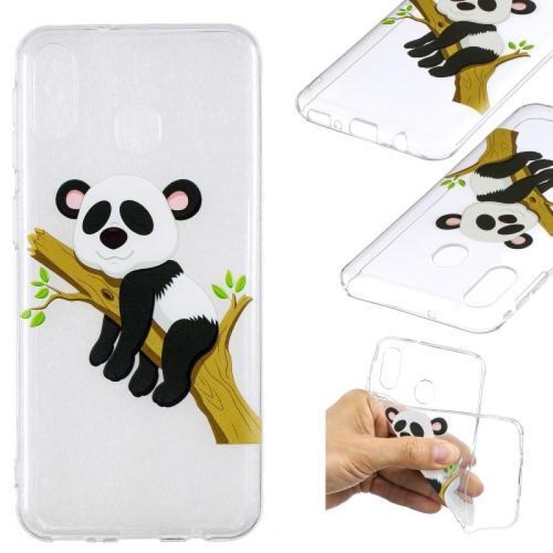 Pattern gelový obal na Samsung Galaxy M20 - spící panda