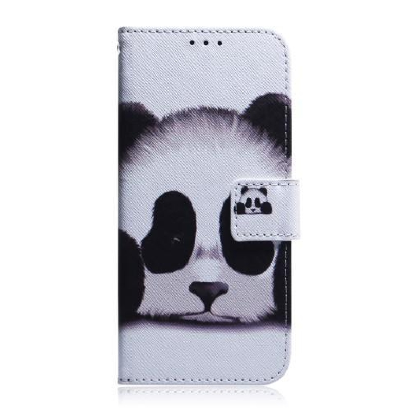 Pattern PU kožené peněženkové pouzdro na mobil Samsung Galaxy A30 / A20 - panda