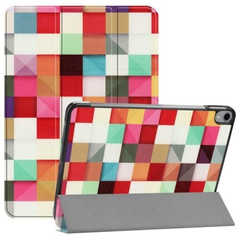 Pattern PU kožené pouzdro na Apple iPad Pro 11 - barevné trojúhelníky