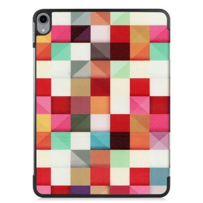 Pattern PU kožené pouzdro na Apple iPad Pro 11 - barevné trojúhelníky