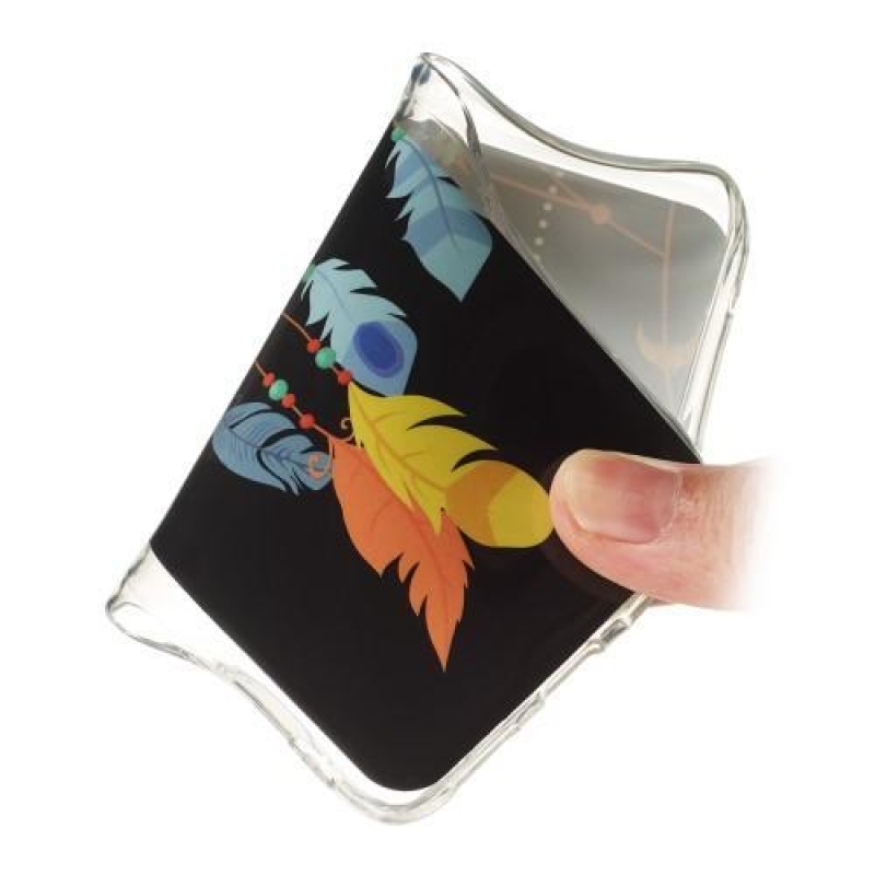 Patterned gelový obal na mobil Samsung Galaxy A80 - peří