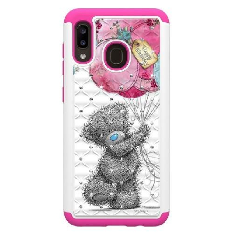 Patterned odolný obal na mobil Samsung Galaxy A20 / Galaxy A30 - medvídek