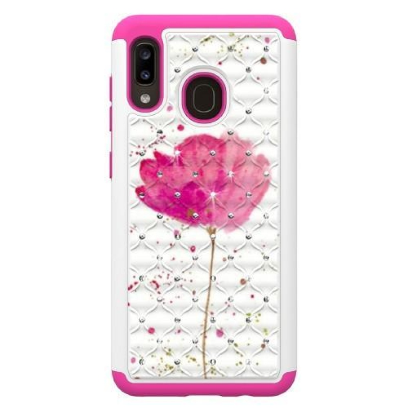 Patterned odolný obal na mobil Samsung Galaxy A20 / Galaxy A30 - rose