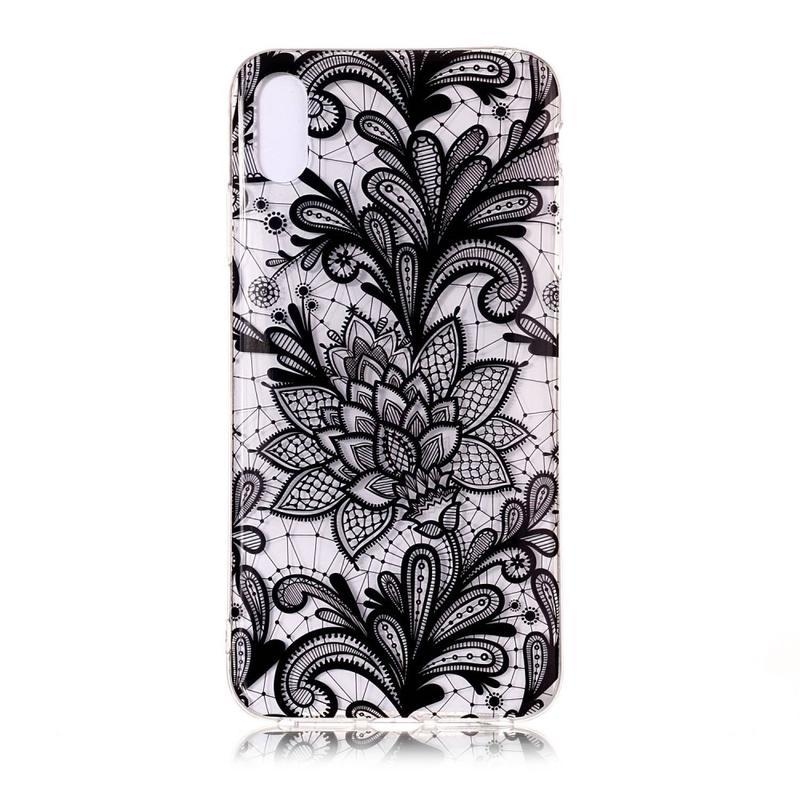 Patty gelový obal na mobil iPhone XS / X - krajkový květ