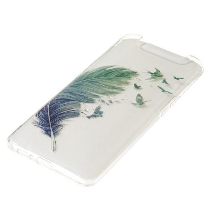 Patty gelový obal na mobil Samsung Galaxy A80 - peří