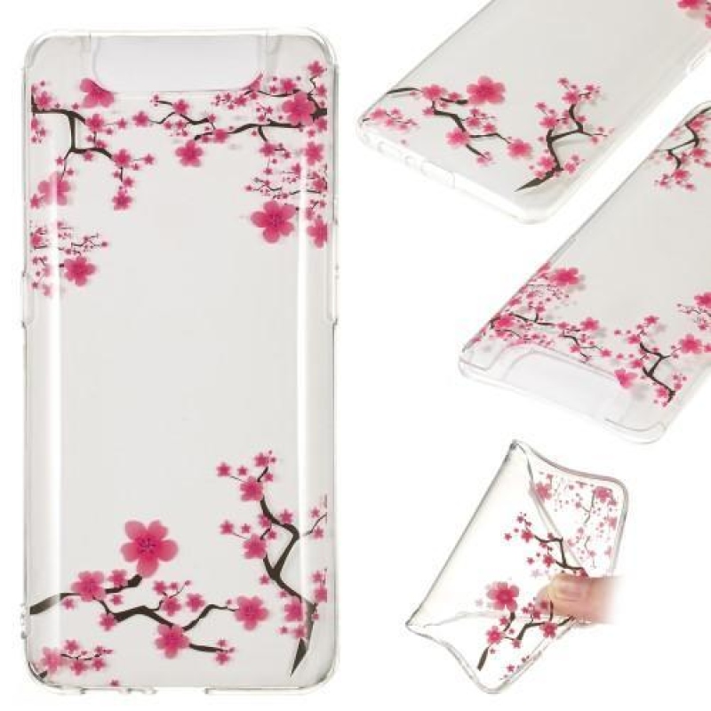 Patty gelový obal na mobil Samsung Galaxy A80 - růžové květy