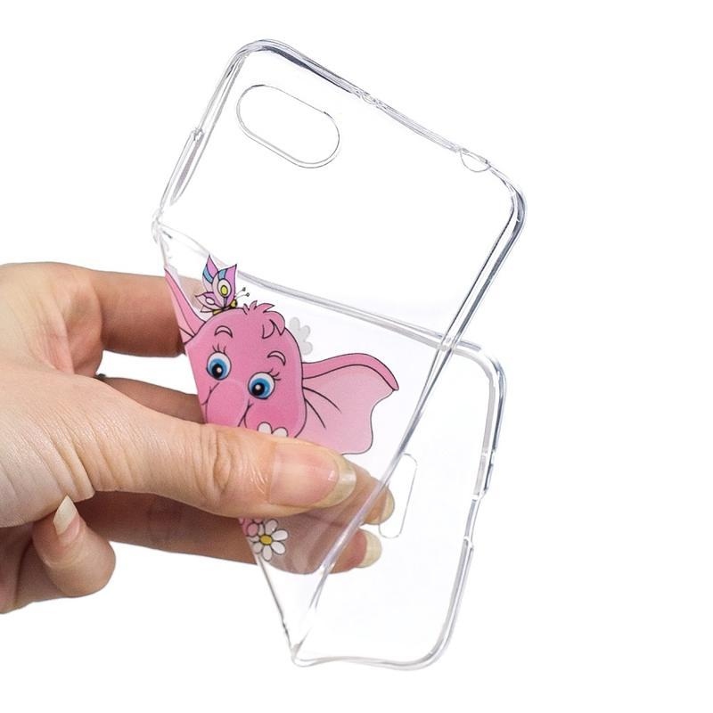 Patty gelový obal na mobil Xiaomi Redmi 6A - růžový slon