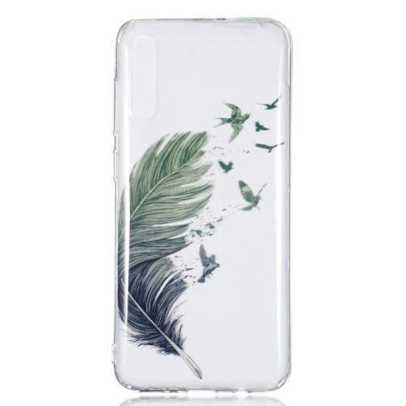 Patty gelový obal na Samsung Galaxy A70 - pírko a pták