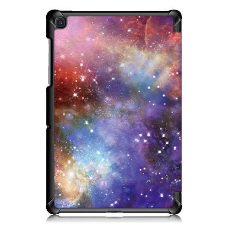 Patty obrázkové PU kožené pouzdro polohovatelné pro tablet Samsung Galaxy Tab S5e SM-T720/SM-T725 - vesmír
