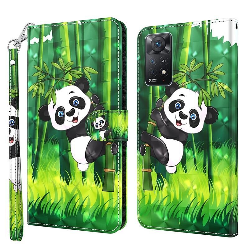Patty peněženkové pouzdro na mobil Xiaomi Redmi Note 11 4G/Note 11S 4G - panda na bambusu