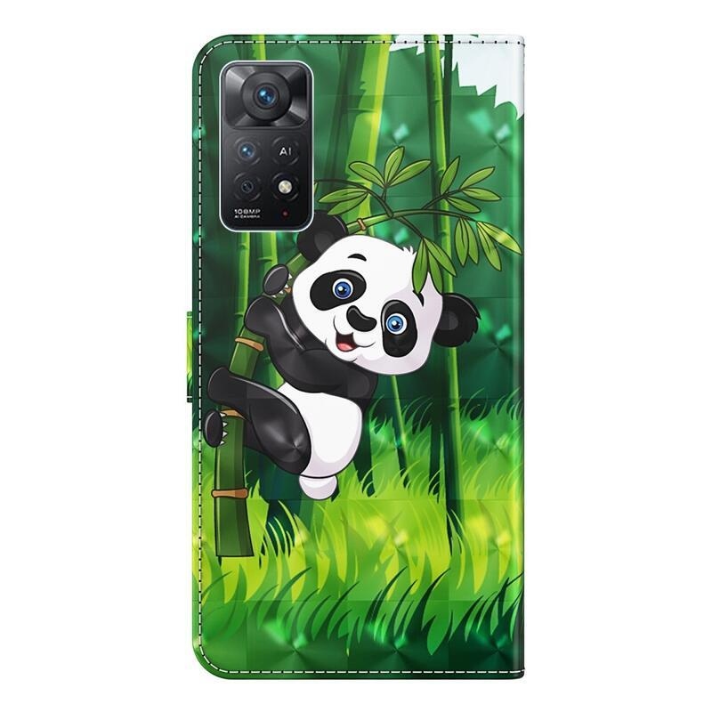 Patty peněženkové pouzdro na mobil Xiaomi Redmi Note 11 4G/Note 11S 4G - panda na bambusu