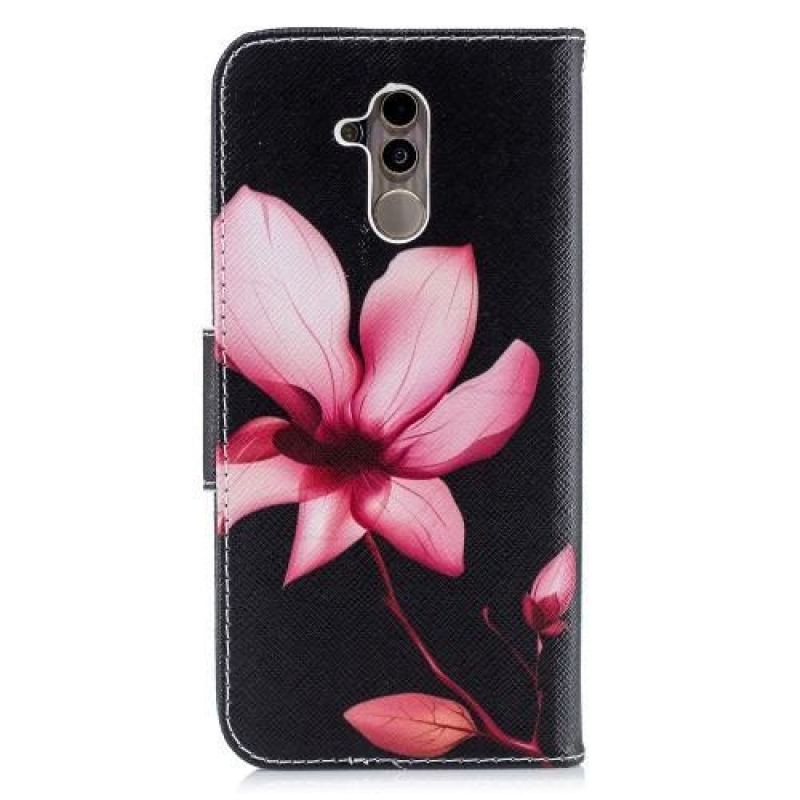 Patty PU kožené flipové pouzdro se stojánkem na Huawei Mate 20 Lite - růžový květ