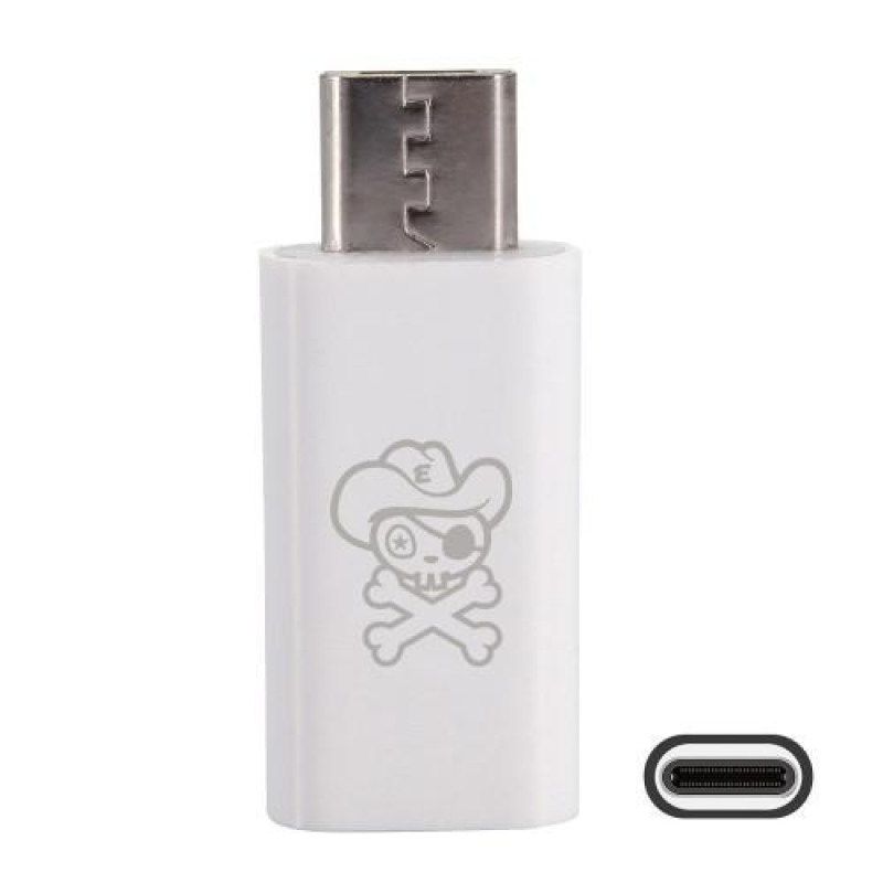 Pirate redukce z USB typ C 3.1 na micro USB - bílá