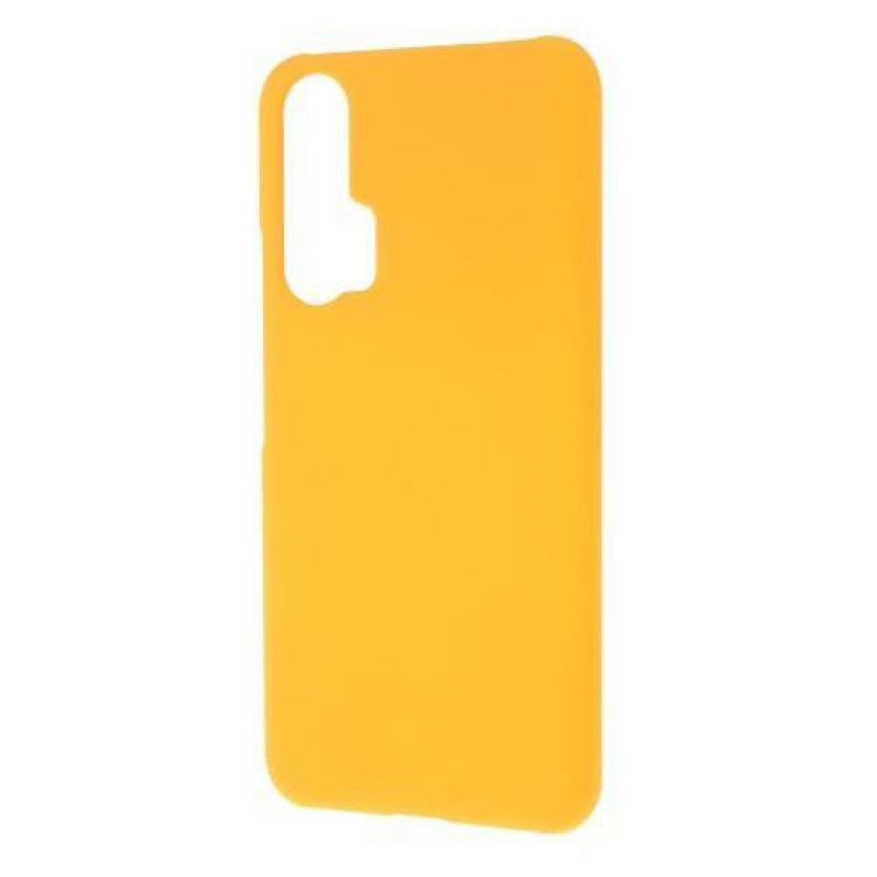 Plastový pogumovaný obal na mobil Honor 20 Pro -žlutý
