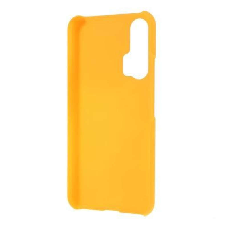 Plastový pogumovaný obal na mobil Honor 20 Pro -žlutý