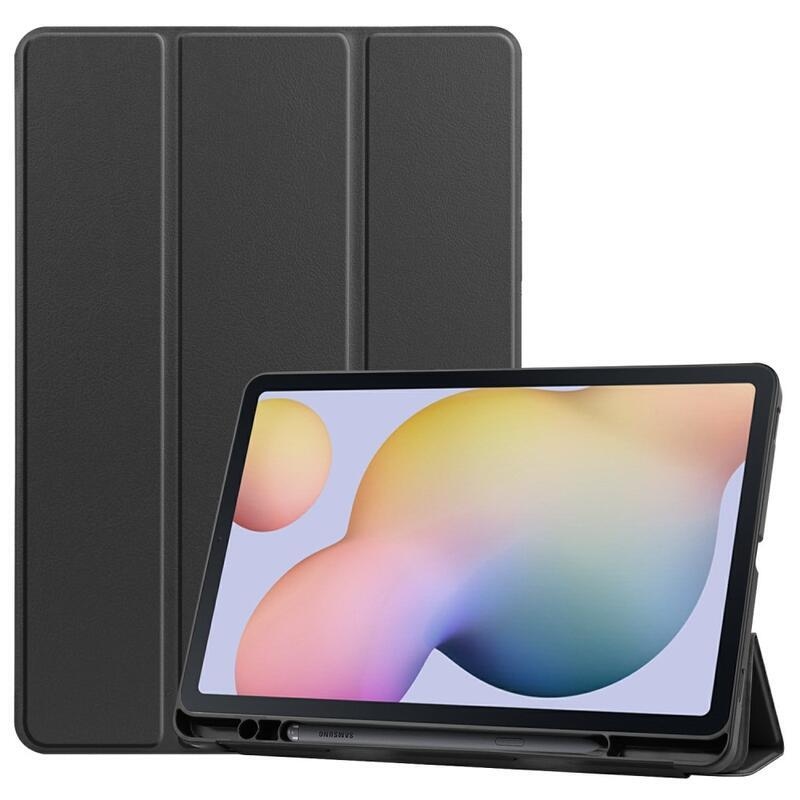 Polohovací chytré PU kožené pouzdro na tablet Samsung Galaxy Tab S8 - černé