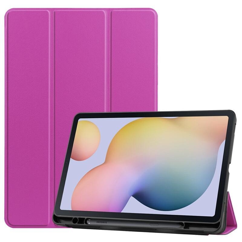 Polohovací chytré PU kožené pouzdro na tablet Samsung Galaxy Tab S8 - fialové