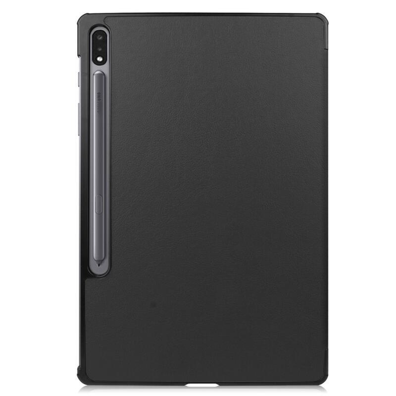 Polohovací chytré PU kožené pouzdro na tablet Samsung Galaxy Tab S8 Plus - černé