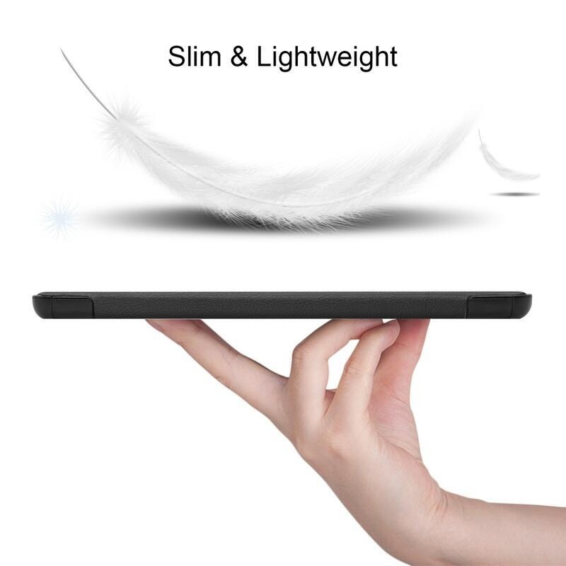 Polohovací chytré PU kožené pouzdro na tablet Samsung Galaxy Tab S8 Plus - černé