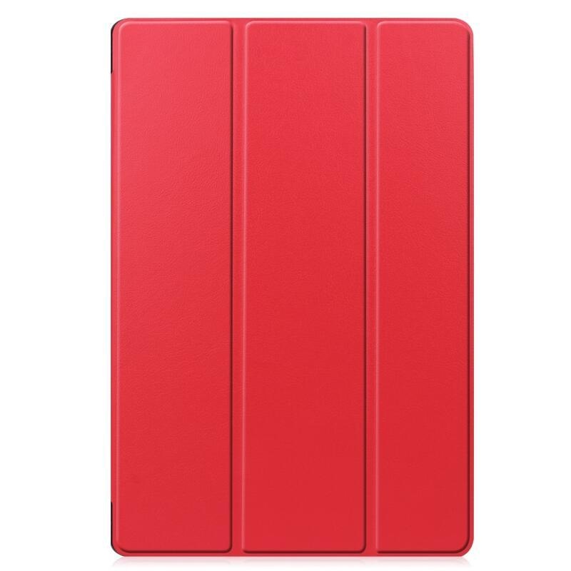 Polohovací chytré PU kožené pouzdro na tablet Samsung Galaxy Tab S8 Plus - červené