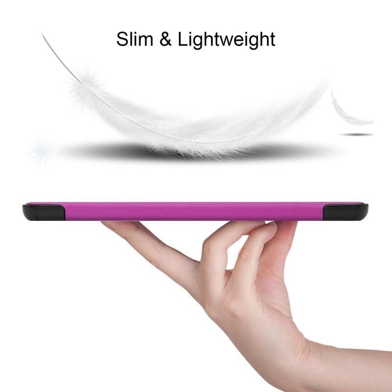 Polohovací chytré PU kožené pouzdro na tablet Samsung Galaxy Tab S8 Plus - fialové