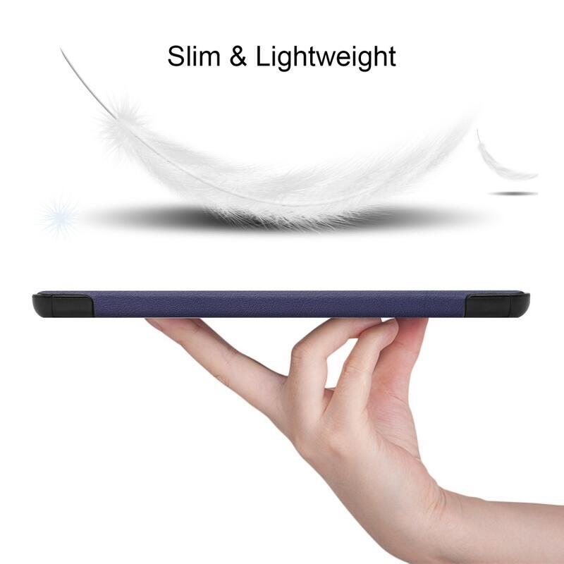 Polohovací chytré PU kožené pouzdro na tablet Samsung Galaxy Tab S8 Plus - tmavěmodré