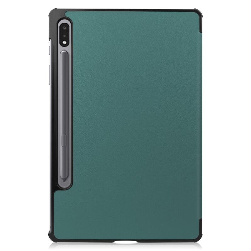 Polohovací chytré PU kožené pouzdro na tablet Samsung Galaxy Tab S8 Plus - zelené