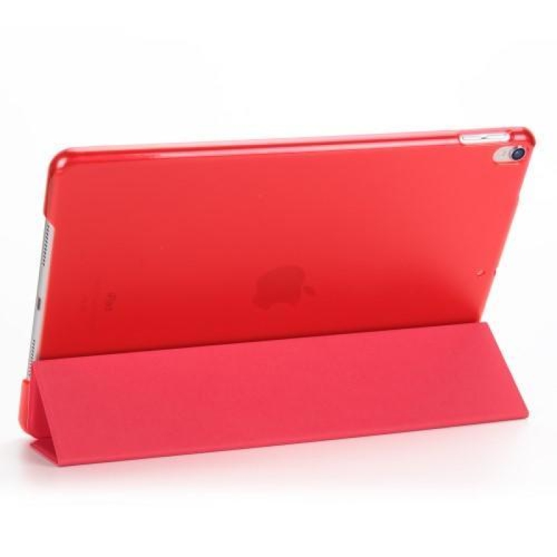 Polohovatelné PU kožené pouzdro na iPad Pro 10.5 - červené