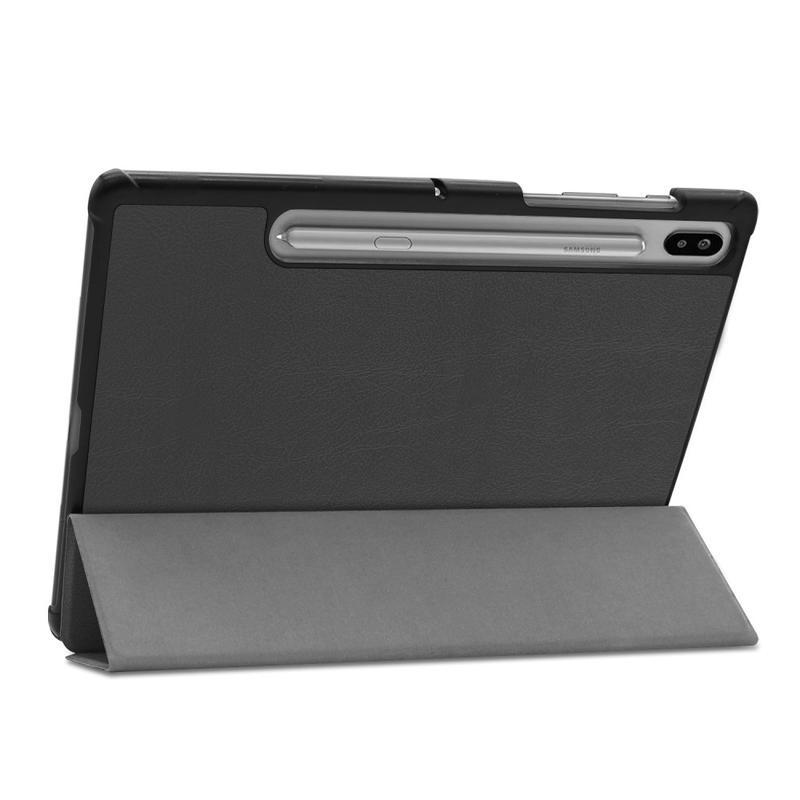 Polohovatelné PU kožené pouzdro na tablet Samsung Galaxy Tab S6 T860/T865 - černé