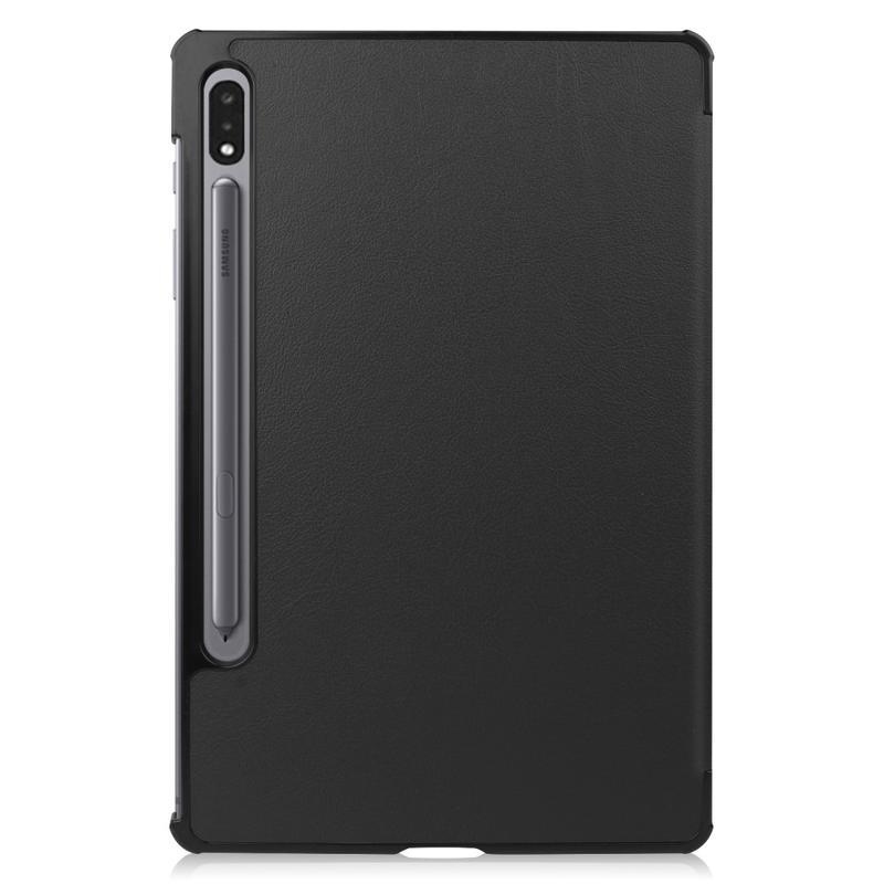 Polohovatelné PU kožené pouzdro na tablet Samsung Galaxy Tab S7 - černé