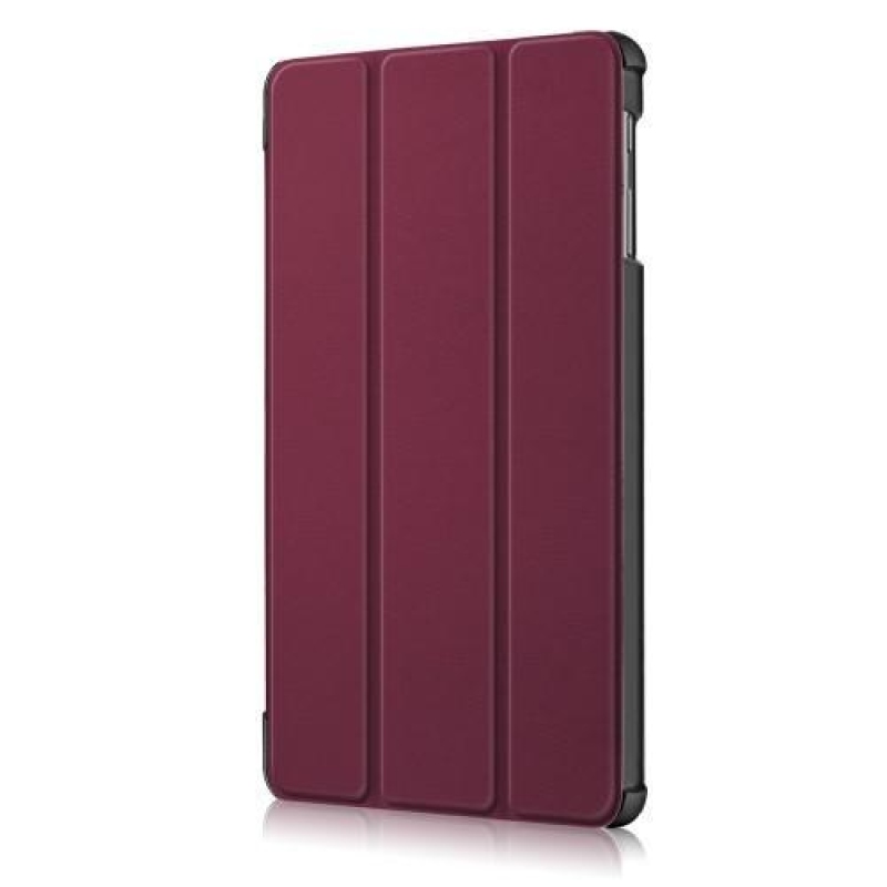 Polohovatelné PU kožené pouzdro pro tablet Samsung Galaxy Tab 10.1 (2019) T515/T510 - vínové