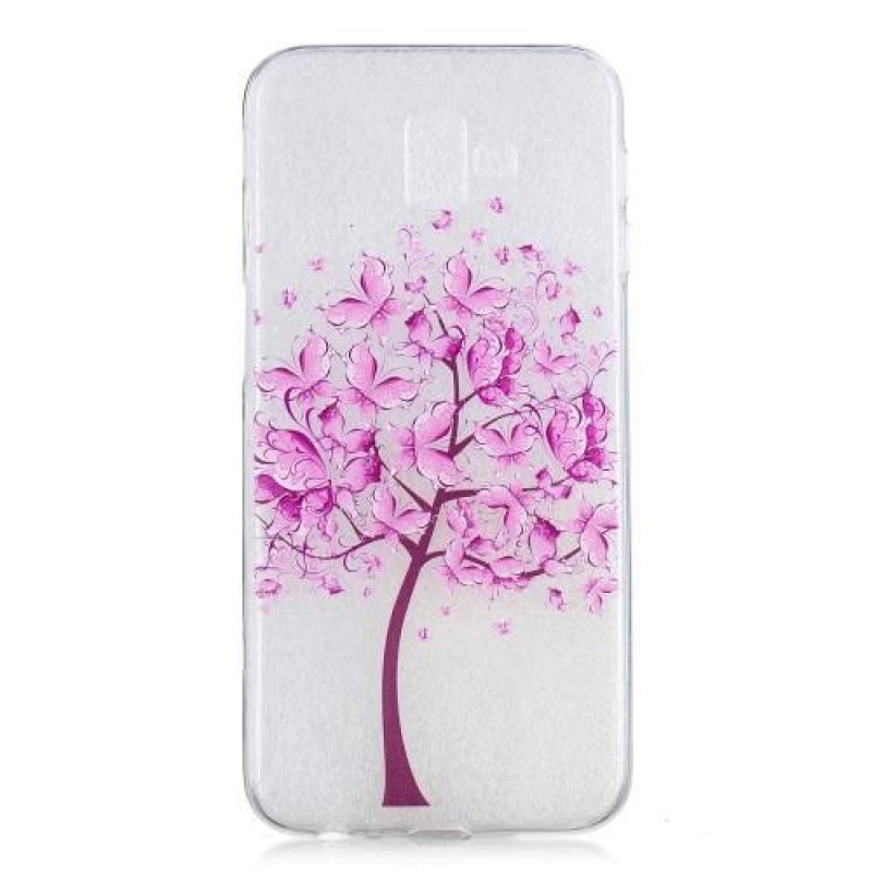 Print gelový obal na mobil Samsung Galaxy J6+ - růžový strom