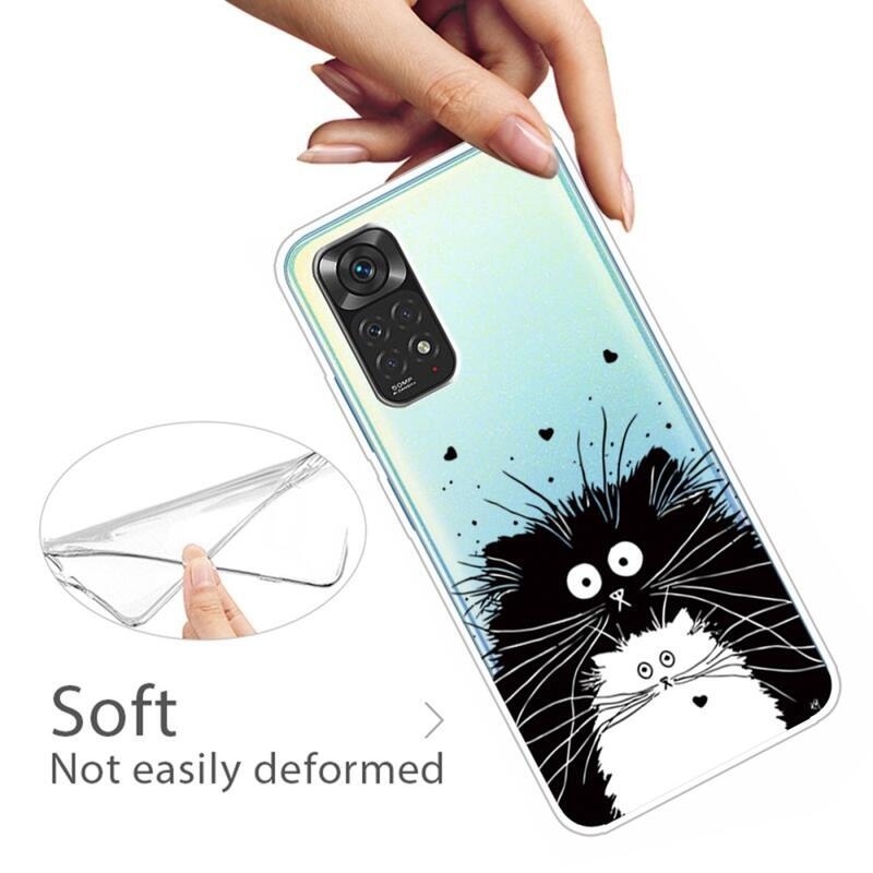 Print gelový obal na mobil Xiaomi Redmi Note 11 Pro 4G/5G - černá a bílá kočka