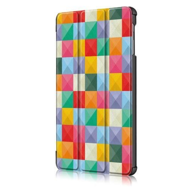 Print PU kožené pouzdro pro tablet Samsung Galaxy Tab 10.1 (2019) T515/T510 - barevné kostky