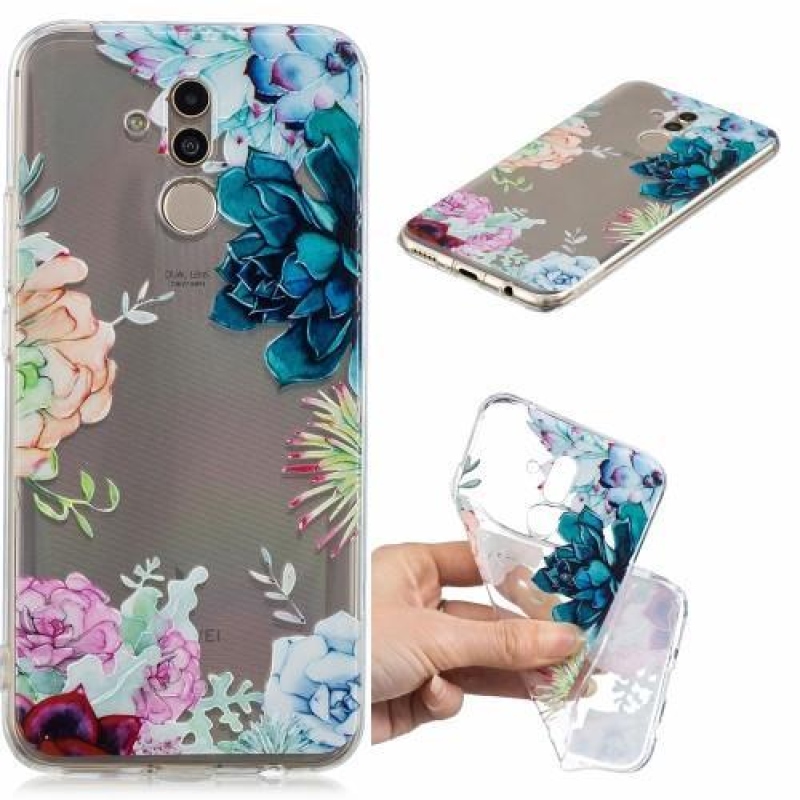 Print silikonový obal na mobil Huawei Mate 20 Lite - květinový potisk
