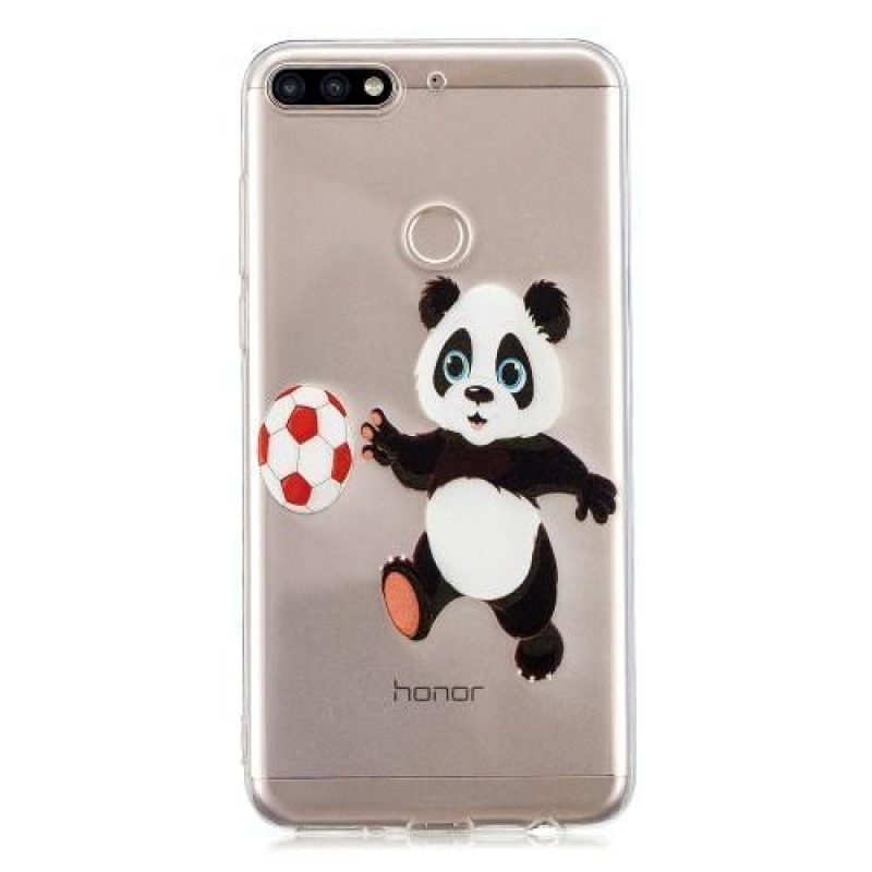 Print silikonový obal pro Honor 7C a Huawei Y7 Prime (2018) - panda s míčem