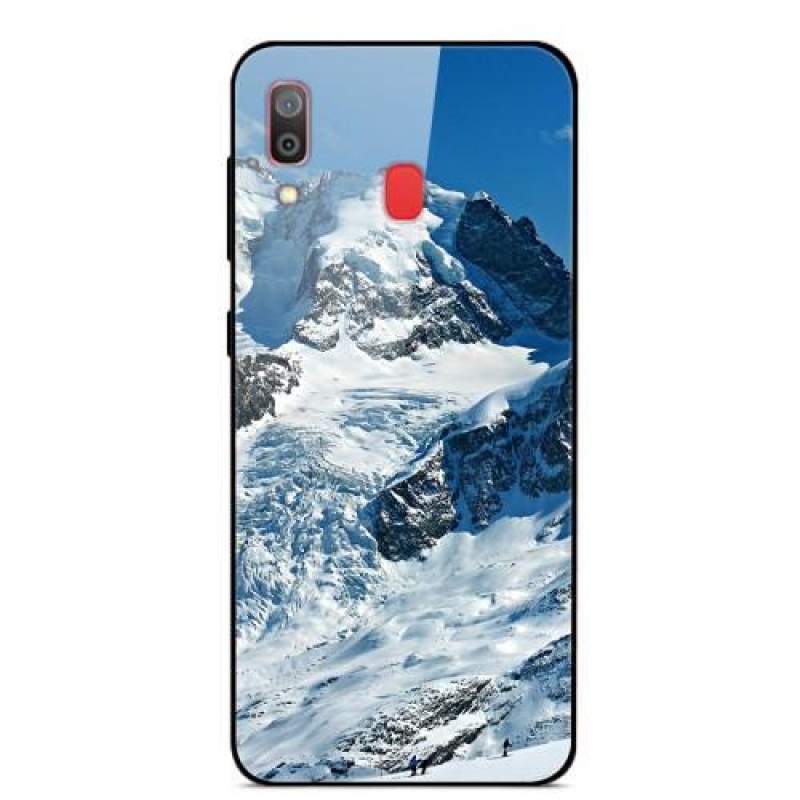 Printing gelové pouzdro se skleněnými zády na mobil Samsung Galaxy A30 / A20 - sněžná hora