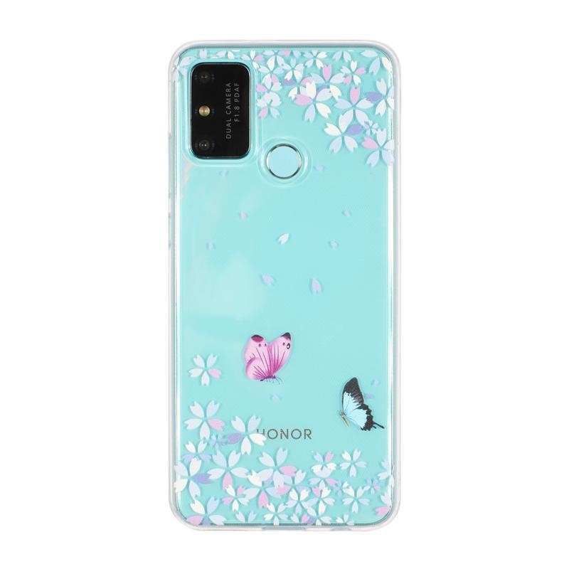 Printy gelový obal na mobil Honor 9A - motýl a květ