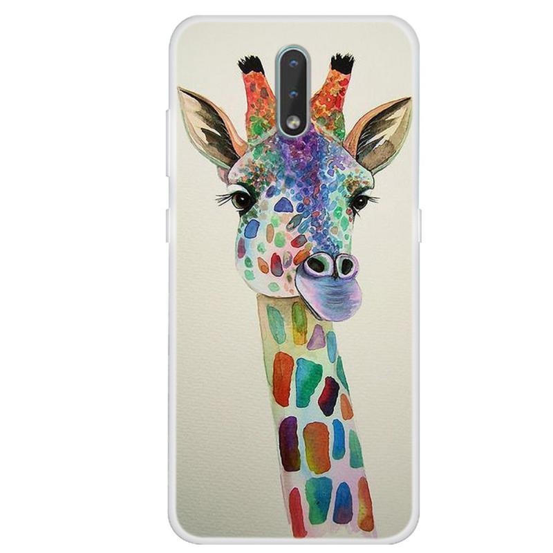 Printy gelový obal na mobil Nokia 2.3 - barevná žirafa