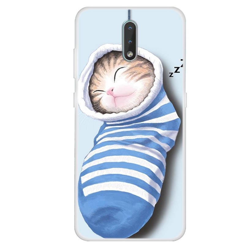 Printy gelový obal na mobil Nokia 2.3 - spící kočka
